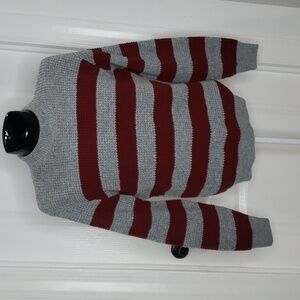 Botany 500 Vintage 1980s Knit Sweater Crimson & Gray Size